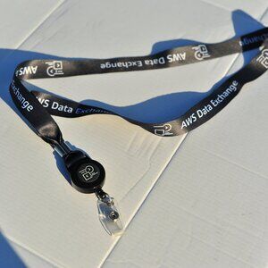 AWS lanyard Durable Strap Satin For Around the neck, wrist, or shoulder